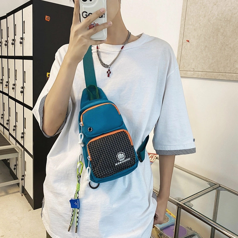 醇龙  斜挎包时尚胸包男女通用尼龙单肩包休闲外出旅游小背包运动包 多色