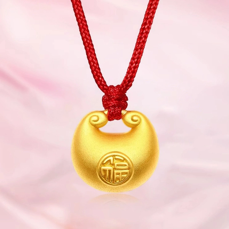 小金坨吊坠 赛菲尔 小胖福 胖福宝宝平安锁 福气满满 轻奢精致 小众 足银 项链 男女同款情侣款