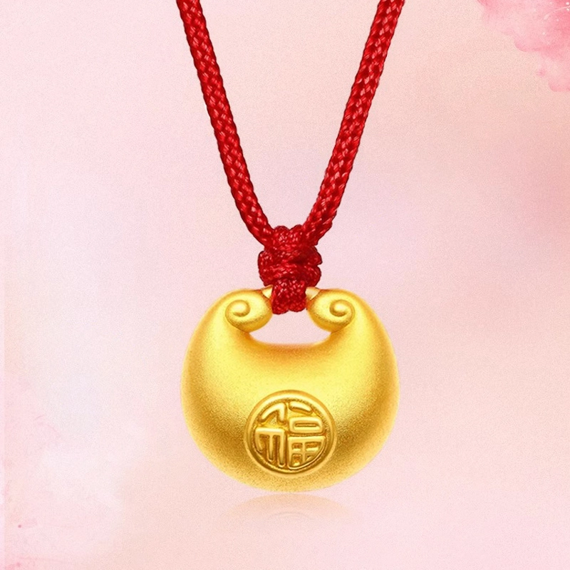 小金坨吊坠 赛菲尔 小胖福 胖福宝宝平安锁 福气满满 轻奢精致 小众 足银 项链 男女同款情侣款