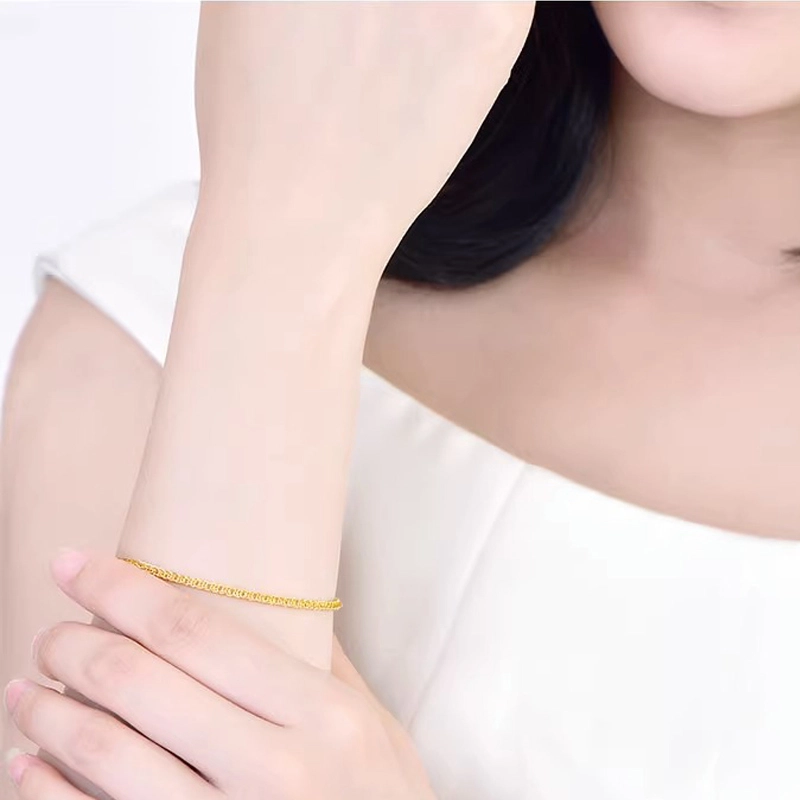 赛菲尔 喜事 轻奢精致 小众 冲压抛光工艺 黄金 按克计价 手链 女款