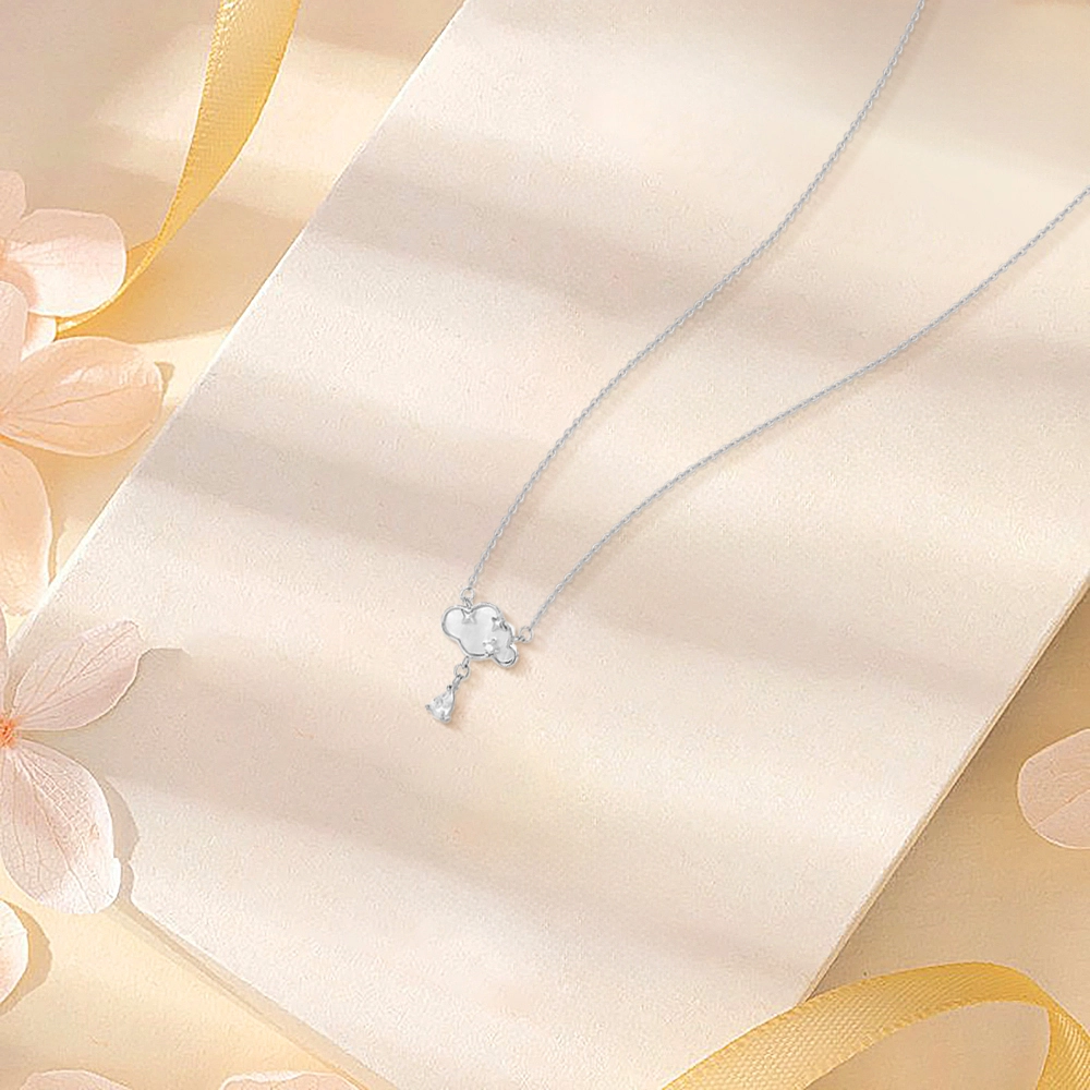 【纯银999】 赛菲尔 星月系列 经典百搭小众设计精致高级感简约学生日常时尚轻奢约会通勤温柔气质可调节锁骨链#好运 足银 项链 女款