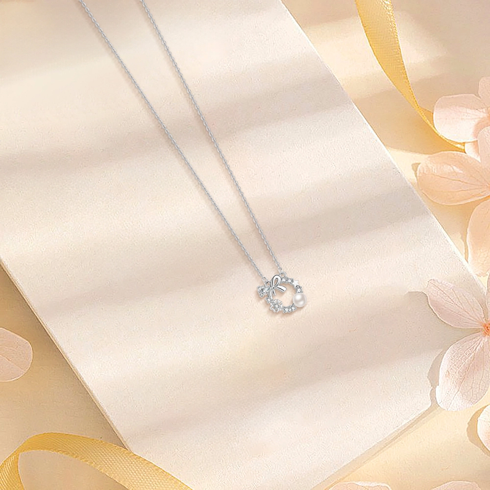 【纯银999】 赛菲尔 星光蝴蝶结 小众设计经典百搭学生日常简约高级感精致轻奢极简约会通勤温柔气质可调节锁骨链#好运 足银 项链 女款