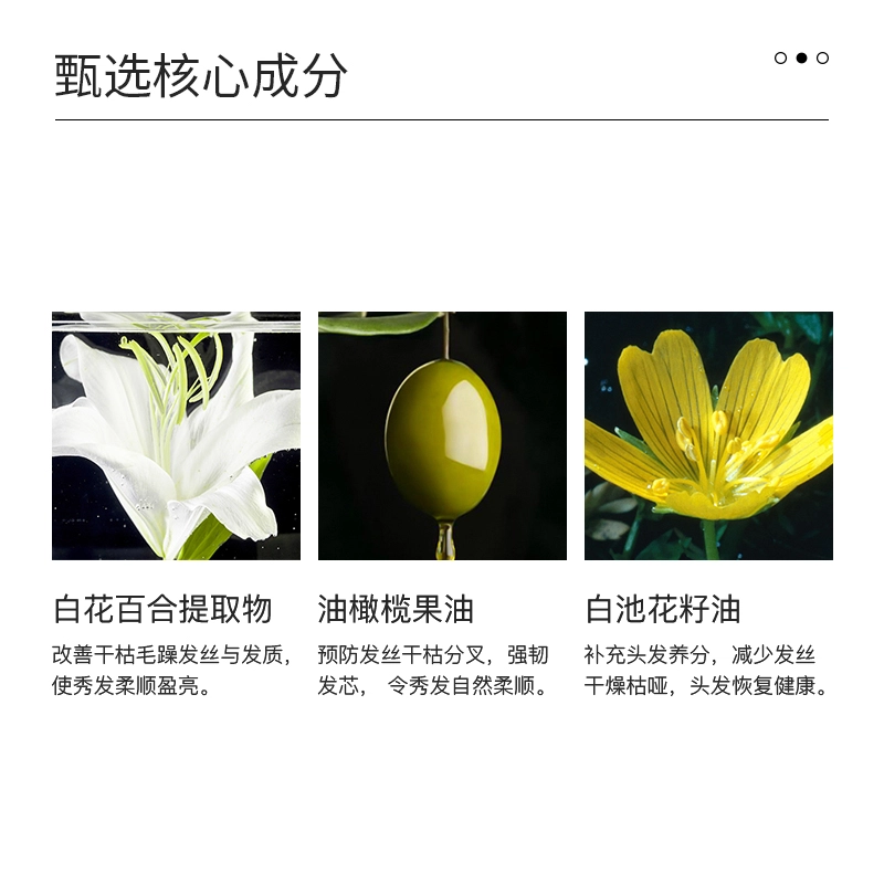 阿拉蕾 白百合护发精油抚平毛躁+气垫按摩梳子组合 柔顺干枯香氛
