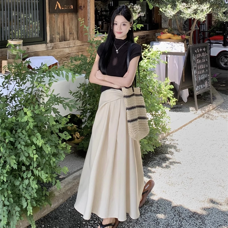 依钗 多风格融合的短袖上衣与半身裙夏季时尚穿搭裙装套装 女款