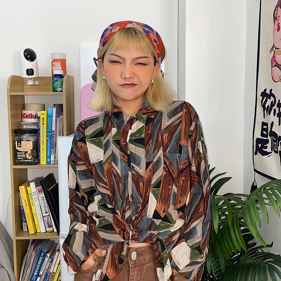 滚烫时光 纯棉加大咖啡厅嘻哈印花方巾 头巾 男女同款情侣款