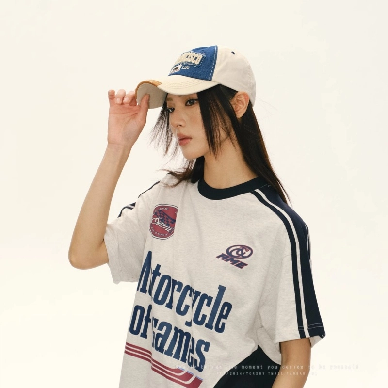 尚先生 百搭显脸小春夏季美式复古拼色加大加深宽檐刺绣字母休闲大头围 聚酯纤维 鸭舌帽草帽 男女同款情侣款