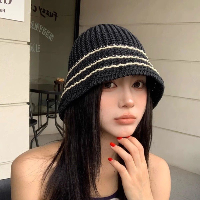 钓鱼熊 蝴蝶结镂空飘带百搭夏季时尚防晒遮阳帽子显脸小草编盆帽 涤纶 渔夫帽 男女同款情侣款