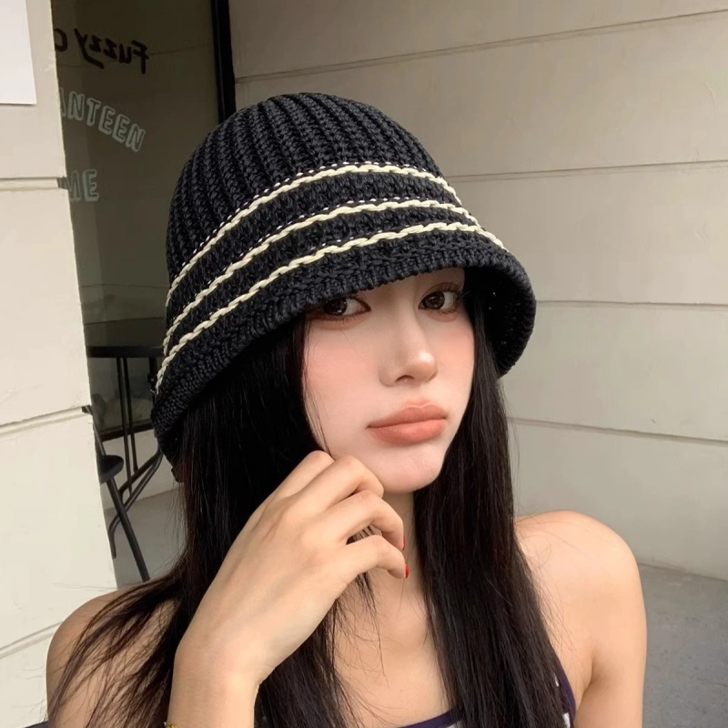 钓鱼熊 蝴蝶结镂空飘带百搭夏季时尚防晒遮阳帽子显脸小草编盆帽 涤纶 渔夫帽 男女同款情侣款