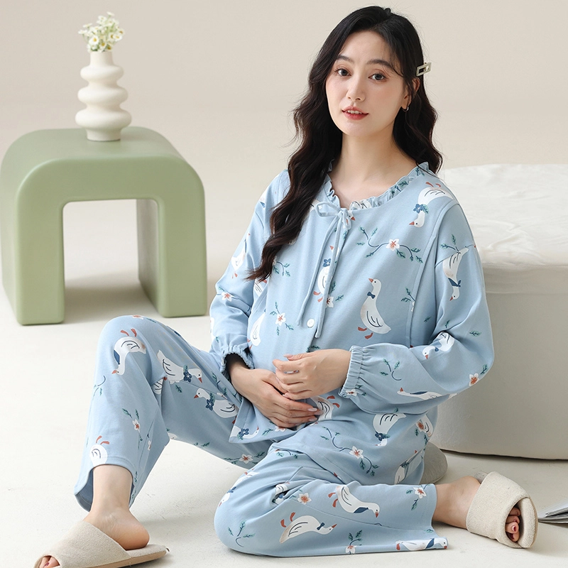 芬腾可安 春秋外出可穿柔软舒适哺乳期可穿月子家居服睡衣套装 女款
