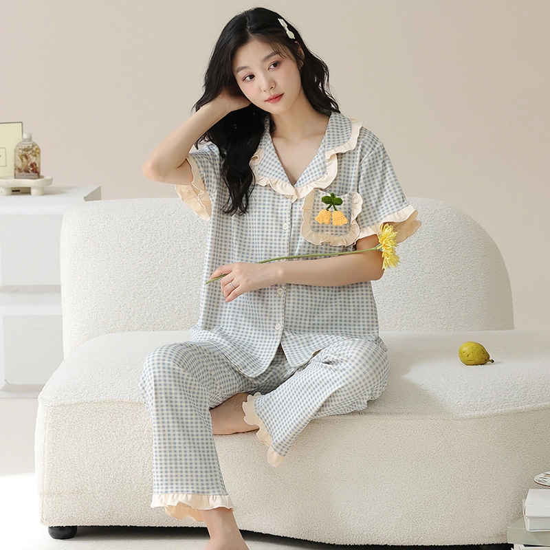 芬腾可安 休闲韩版家居服百搭舒适时尚宿舍外出都可穿睡衣套装 女款