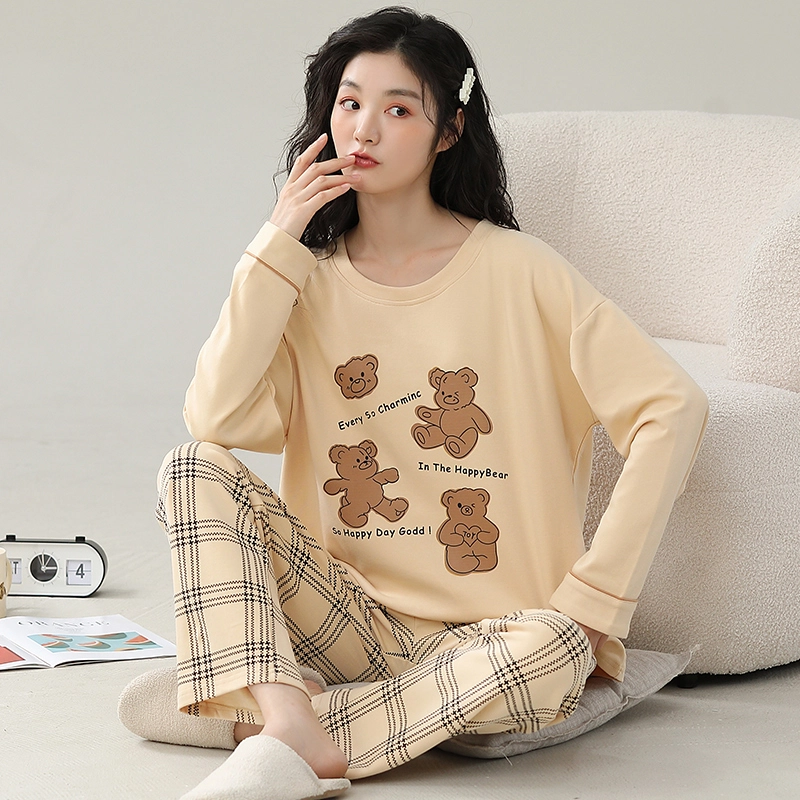 芬腾可安 宿舍外出都可穿的时尚经典设计感舒适家居服睡衣套装 女款