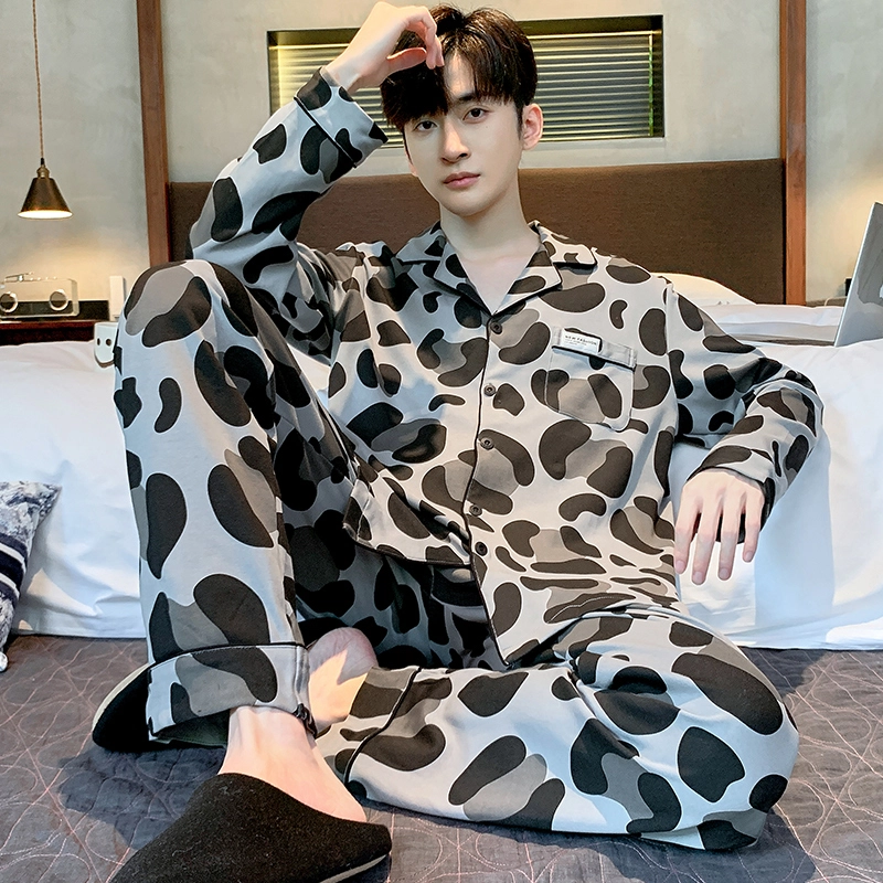 芬腾可安 春秋季可外穿休闲遮肉显瘦经典时尚家居服睡衣套装 男款