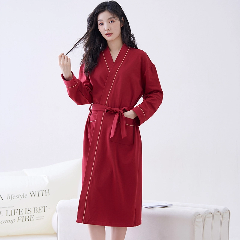 芬腾可安 单件纯棉舒适简约细腻柔软时尚亲肤居家服睡袍 女款