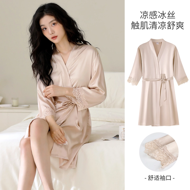 芬腾可安 柔软细腻亲肤透气顺滑凉爽家居服睡袍 女款