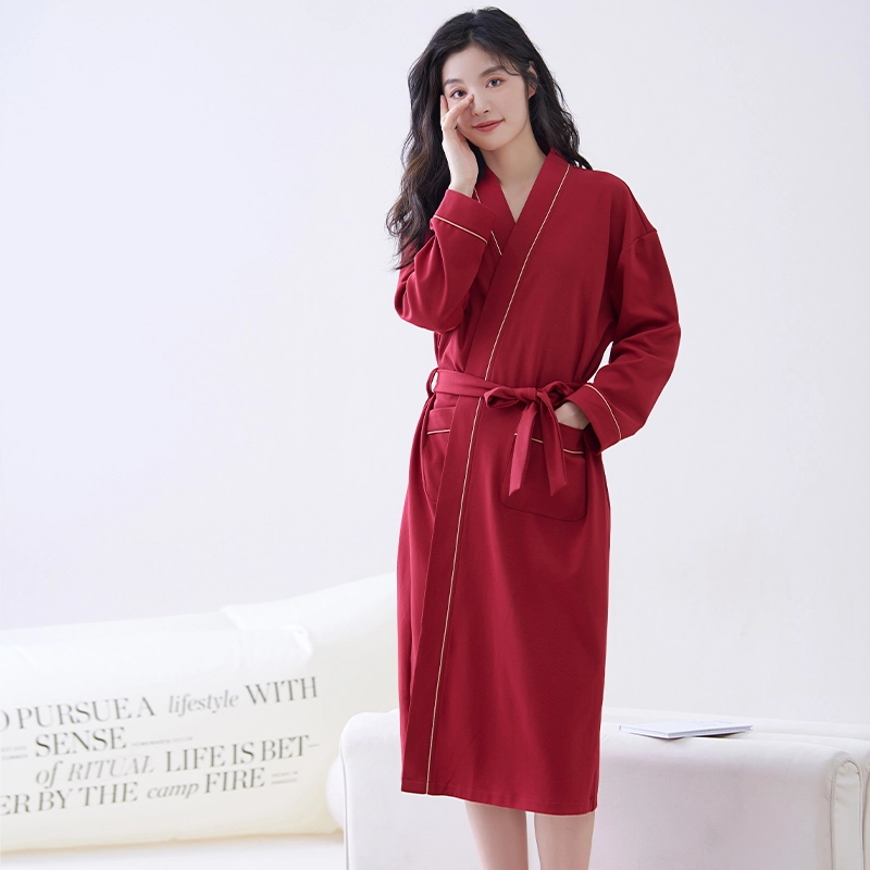 芬腾可安 单件纯棉舒适简约细腻柔软时尚亲肤居家服睡袍 女款