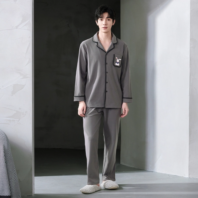 芬腾可安 秋冬季经典保暖锁温亲肤少年感外出可穿家居服睡衣套装 男款