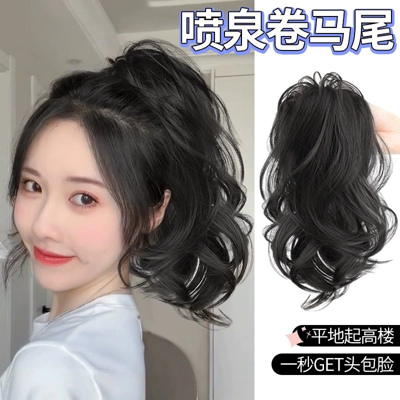 时影 元气少女 高马尾假发 仿真发大抓夹高颅顶