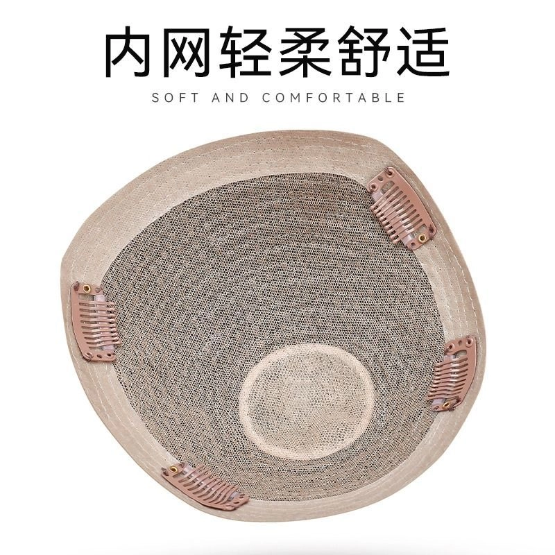 时影 男士真人发锡纸烫假发片