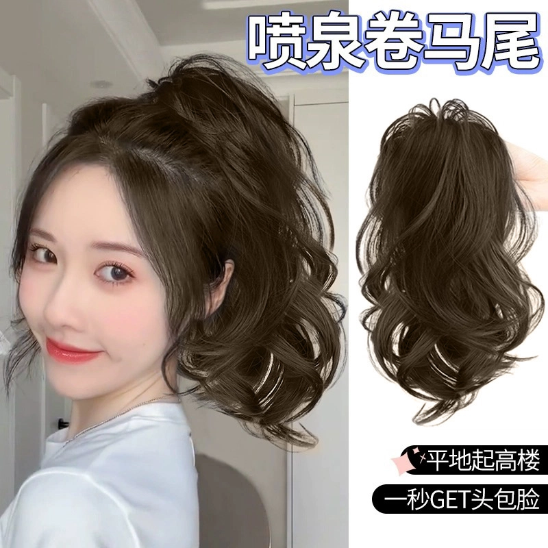 时影 元气少女 高马尾假发 仿真发大抓夹高颅顶