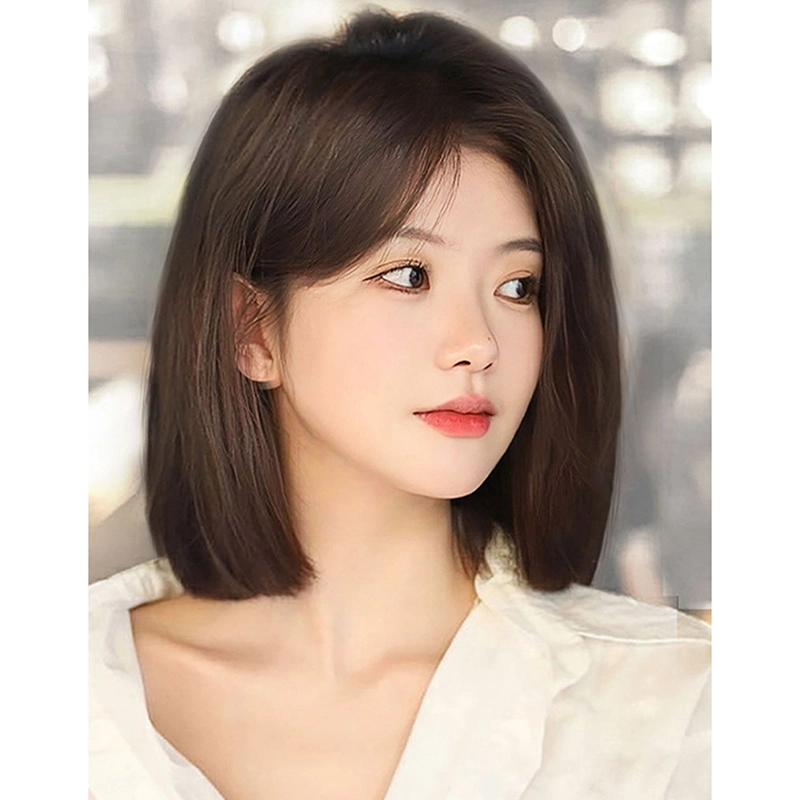 时影 瑞士网头顶补发片 全真发头顶遮白发遮发缝假发片女 全手织蓬松轻薄透气