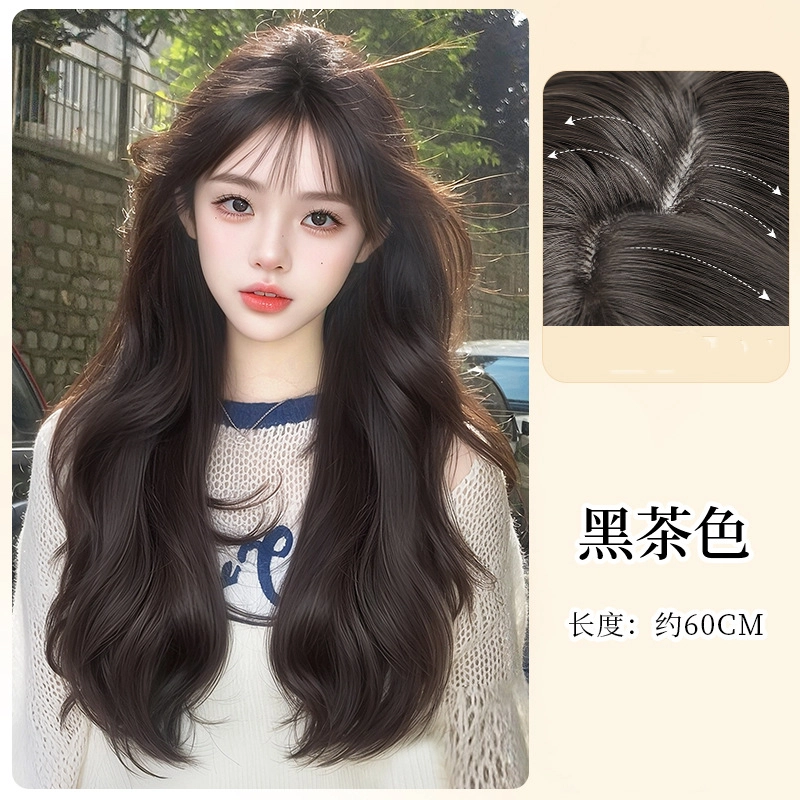 时影 甜美大波浪假发 自然整顶仿真发百搭