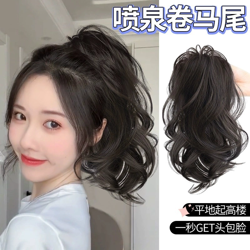 时影 元气少女 高马尾假发 仿真发大抓夹高颅顶