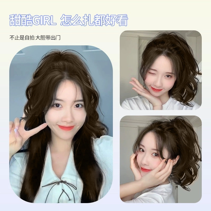 时影 元气少女 高马尾假发 仿真发大抓夹高颅顶