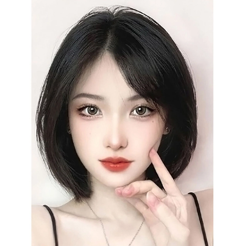 时影 瑞士网头顶补发片 全真发头顶遮白发遮发缝假发片女 全手织蓬松轻薄透气