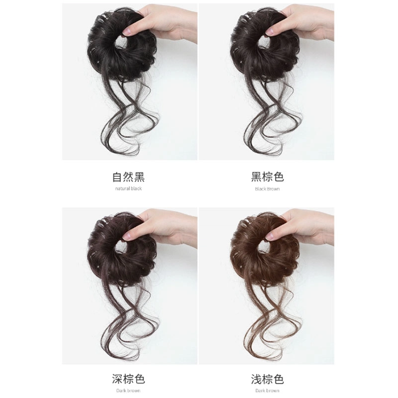 右西 花苞龙须假发圈丸子头女 盘发 发量少扎发神器千金高颅顶发包