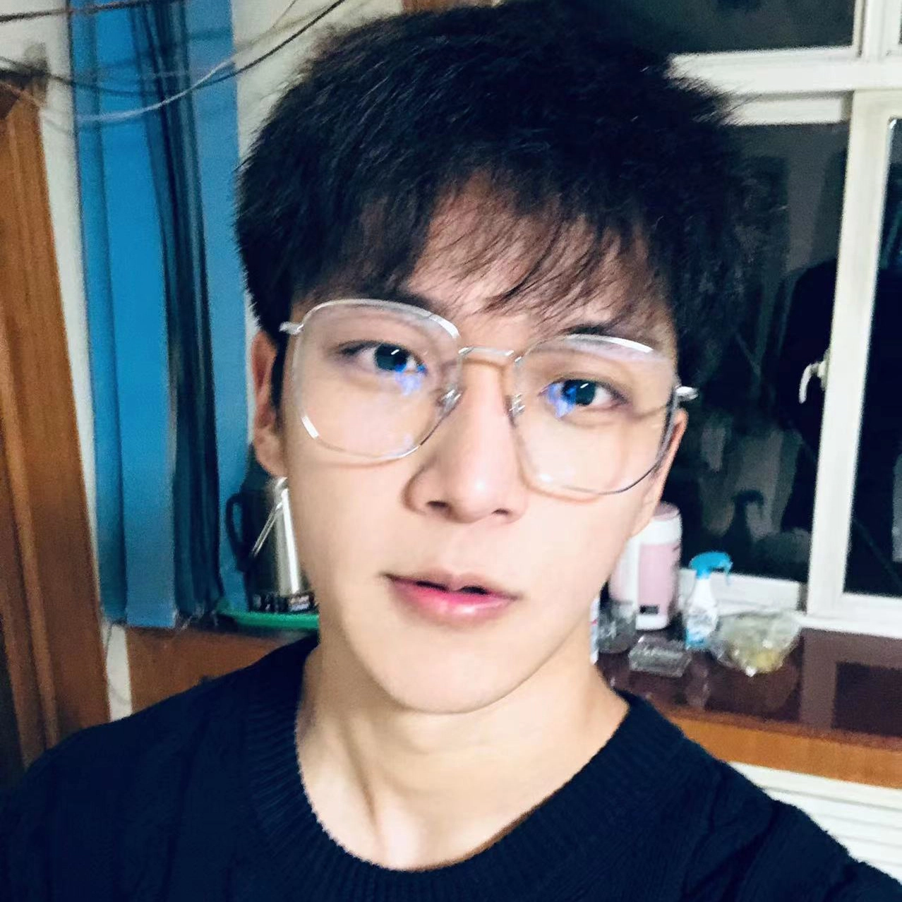 【联系客服可配度数】 佐川 超轻大框防蓝光眼镜平光显脸小 钛合金钛 不规则形 光学镜架 男女同款情侣款 可配度数 礼盒装