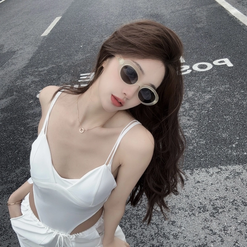 【联系客服可配度数】 佐川 法式椭圆框高级感墨镜女时尚偏光太阳眼镜防紫外线 椭圆形 太阳眼镜 男女同款情侣款 礼盒装