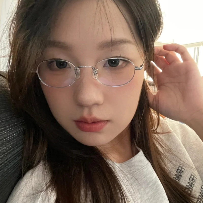 【联系客服可配度数】 佐川 小框超轻 近视眼镜 可配高度数镜片网上配眼睛框 纯钛 椭圆形 光学镜架 男女同款情侣款 礼盒装