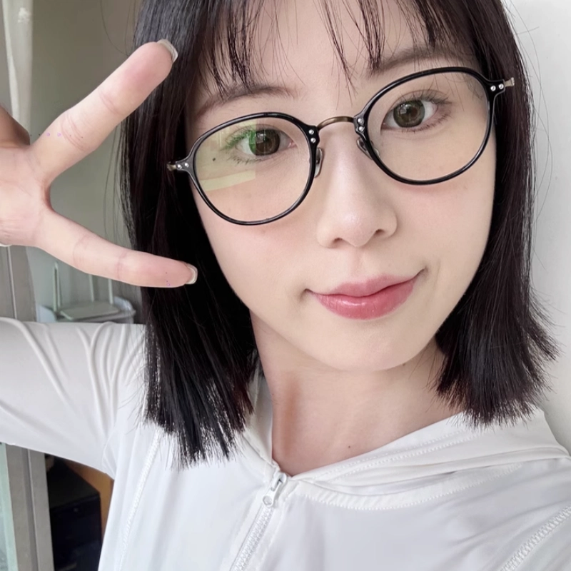 【联系客服可配度数】 佐川 超轻近视眼镜 复古文艺 时尚百搭 撞色设计 大脸显小 可配近视 圆形 光学镜架 男女同款情侣款