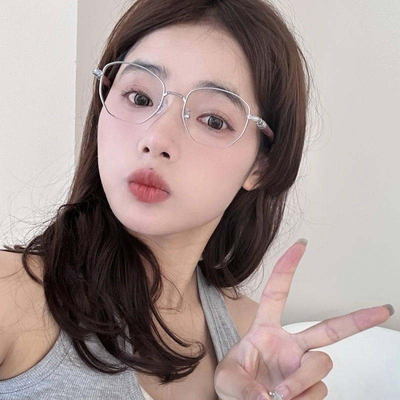 【联系客服可配度数】 佐川 时尚多边形复古原木眼镜框男潮可配近视木质眼镜女显脸小 纯钛 不规则形 光学镜架 男女同款情侣款