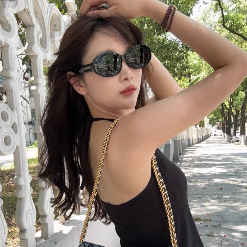 佐川 可折叠墨镜 高清偏光防紫外线 复古百搭多色可选 猫眼 太阳眼镜 男女同款情侣款