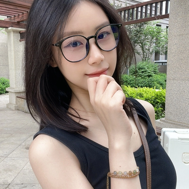 【可配度数】 佐川 复古学院风 黑色圆框近视眼镜 素颜神器 遮脸显脸小 圆形 光学镜架 男女同款情侣款