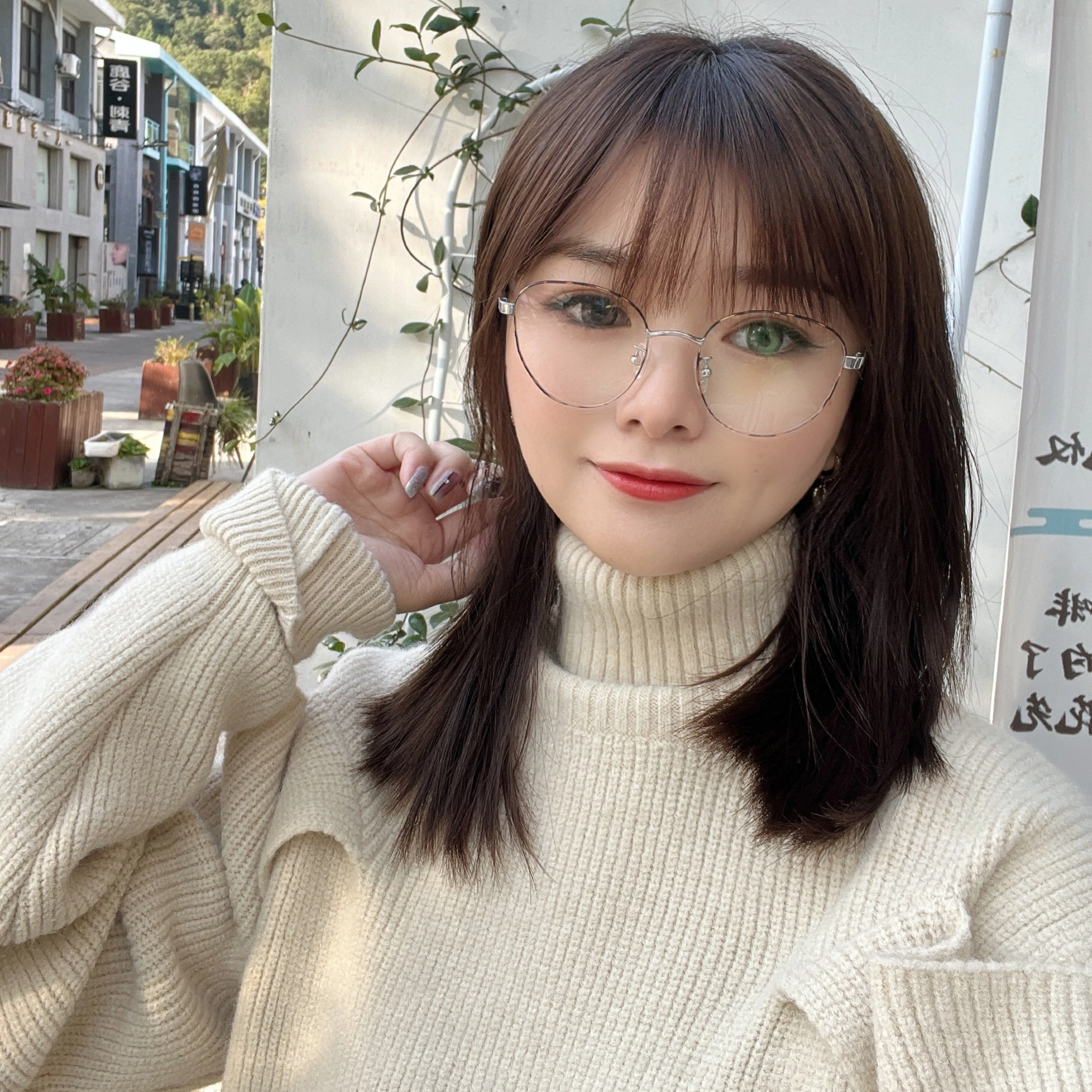 【联系客服可配度数】 佐川 超轻钛金属防蓝光眼镜女素颜眼镜框女显脸小日系平光 纯钛 圆形 光学镜架 男女同款情侣款 礼盒装