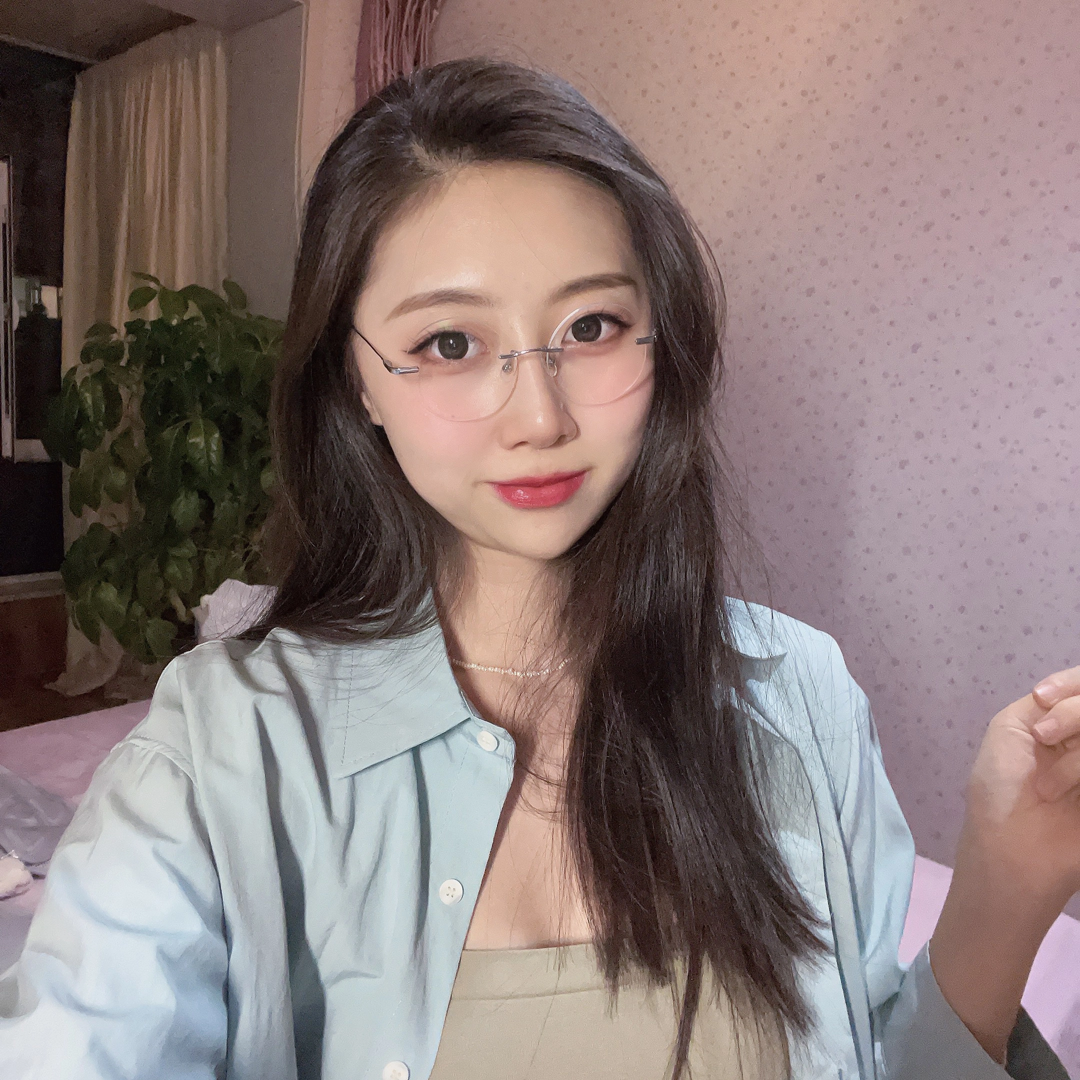 【联系客服可配度数】 佐川 无边框眼镜近视网红款复古圆框近视眼镜潮流 光学眼镜 男女同款情侣款 可配近视散光 礼盒装