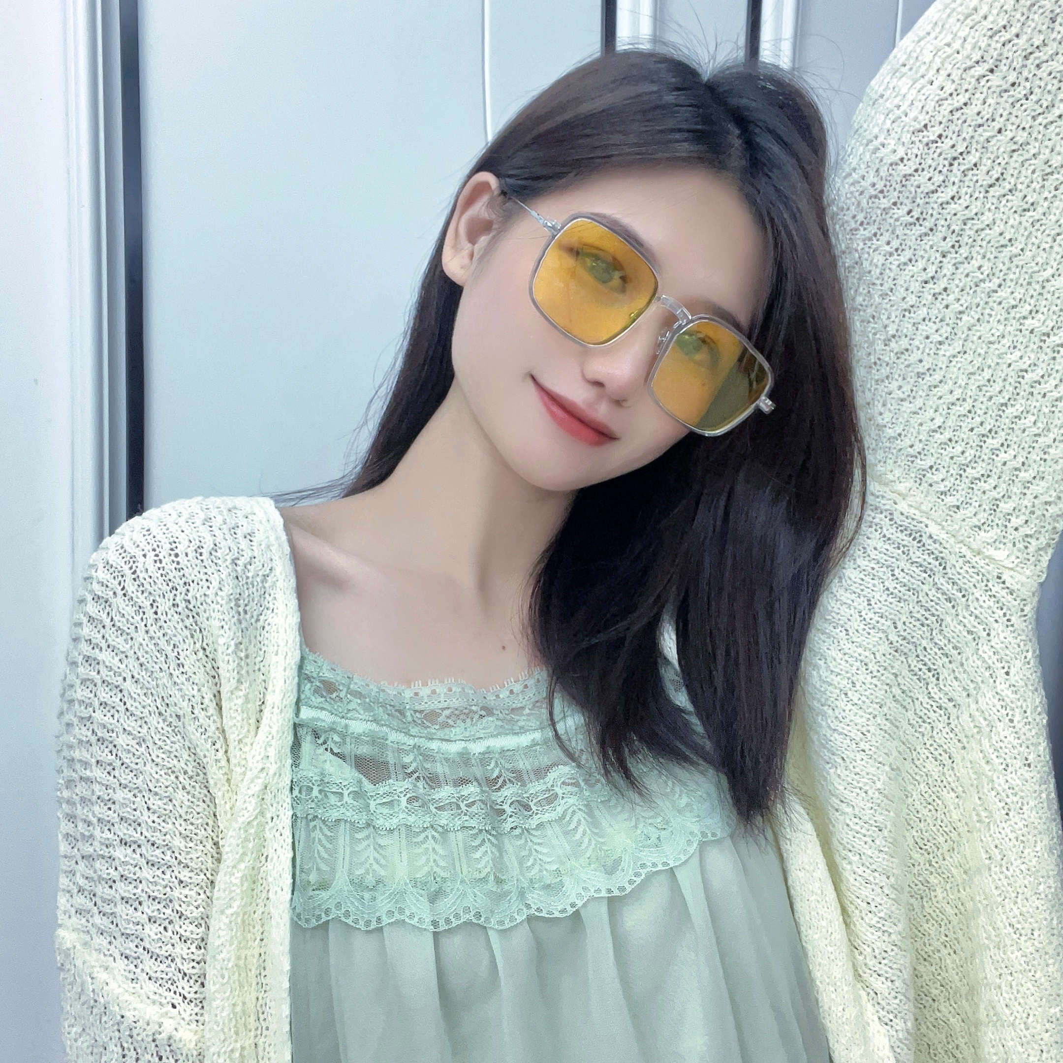 【联系客服可配度数】 佐川 一镜多用随心换磁吸防蓝光眼镜 时尚方框眼镜 平光可配近视度数 钛合金 方形 光学镜架 男女同款情侣款