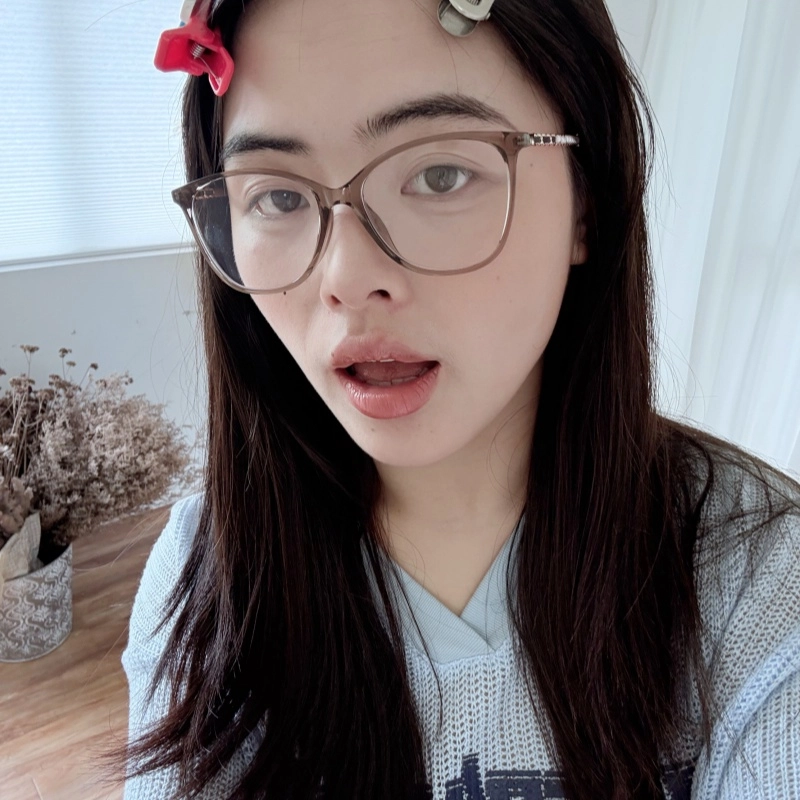 【联系客服可配度数】 佐川 超轻文艺眼镜小香风素颜神器显瘦个性镜腿近视眼镜 猫眼 光学镜架 男女同款情侣款