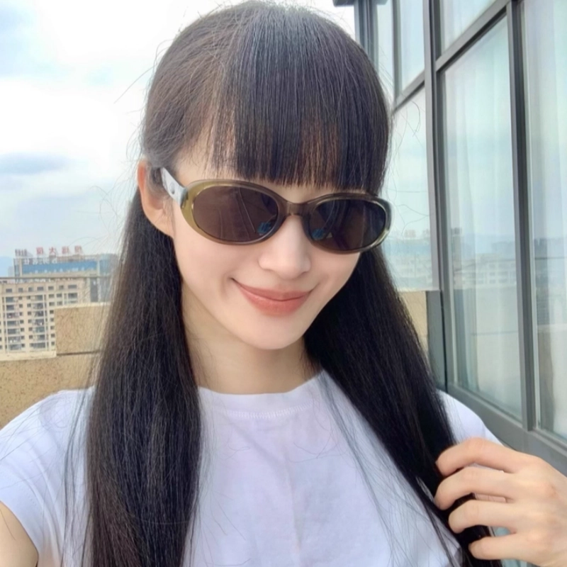 【联系客服可选配镜套餐】 佐川 小众 高清偏光防紫外线 复 椭圆形 太阳镜 男女同款情侣款