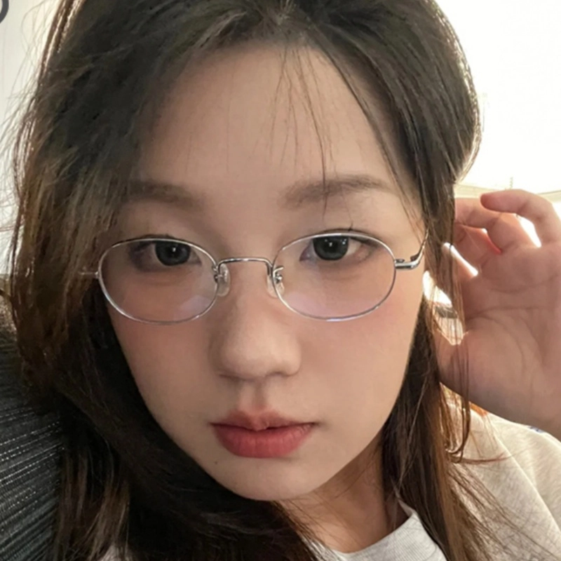【联系客服可配度数】 佐川 小框超轻 近视眼镜 可配高度数镜片网上配眼睛框 纯钛 椭圆形 光学镜架 男女同款情侣款 礼盒装