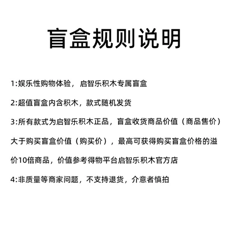 启智乐 盲盒系列 得物福利专属盲盒积木潮流玩具男生女孩拼装拼插积木  积木