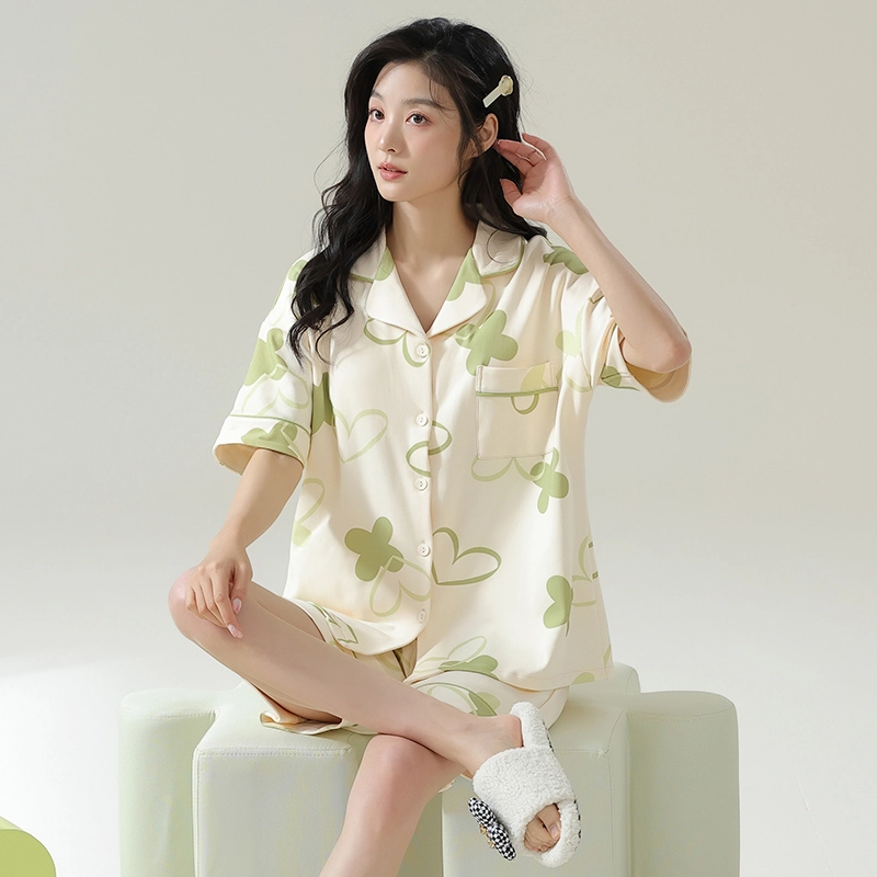 品彩 带胸垫薄款休闲舒适可外穿睡衣套装 女款