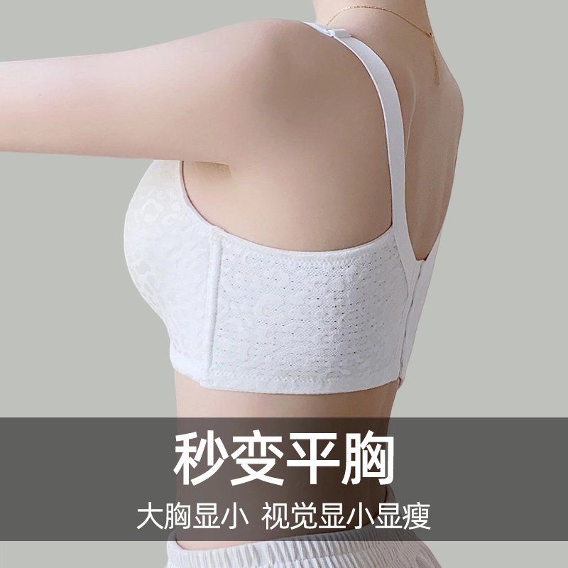 芬腾 大胸显小软钢圈聚拢显瘦舒适透气防下垂收副乳无痕轻薄款文胸 女款