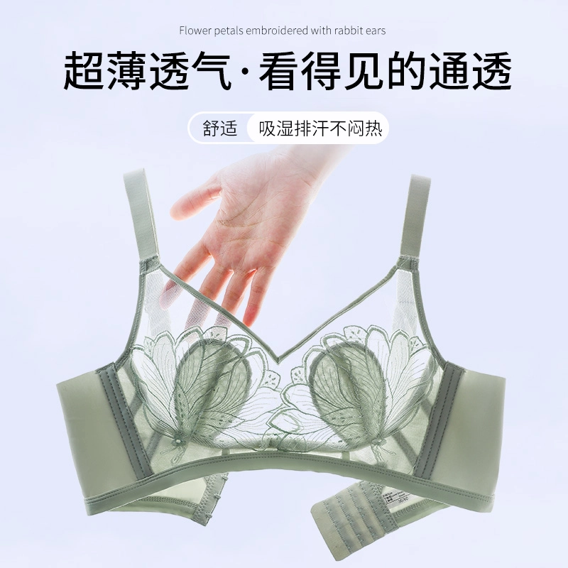 芬腾 大胸显小兔耳朵杯无钢圈聚拢文胸 女款