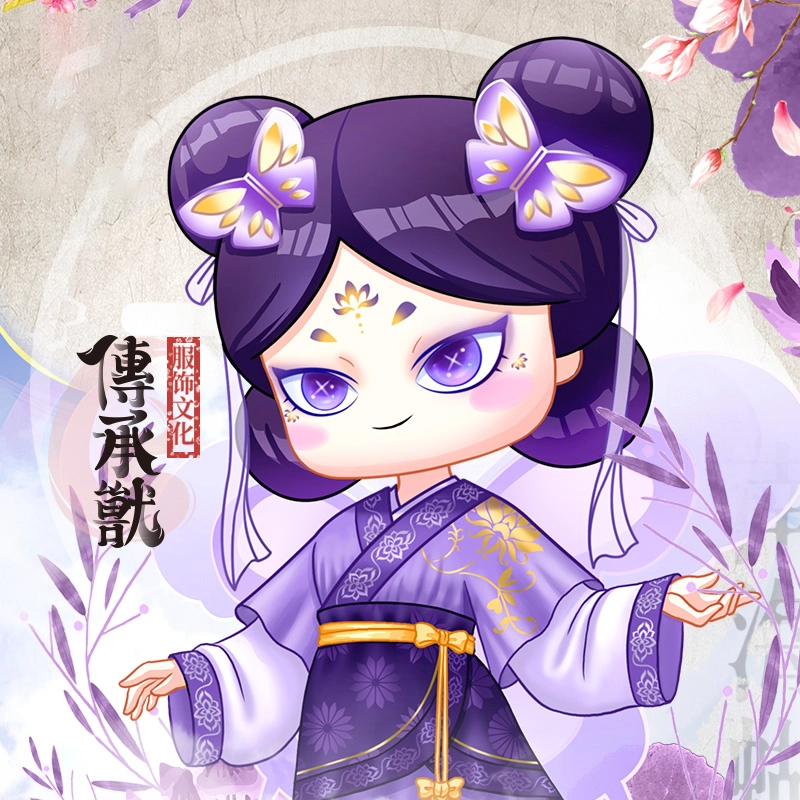 哲高积木 传承兽系列 南海蝴蝶朝代服饰收藏卡牌 卡牌周边