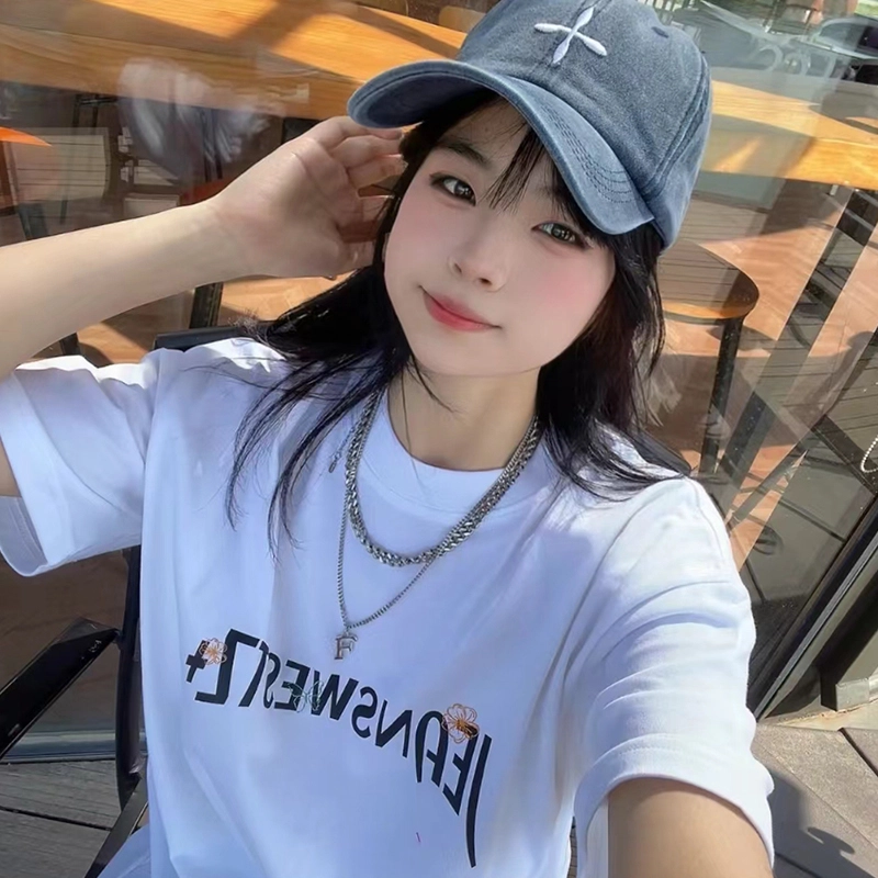艾佳微 简约十字刺绣复古做旧户外遮阳防晒 棉质 棒球帽 男女同款情侣款