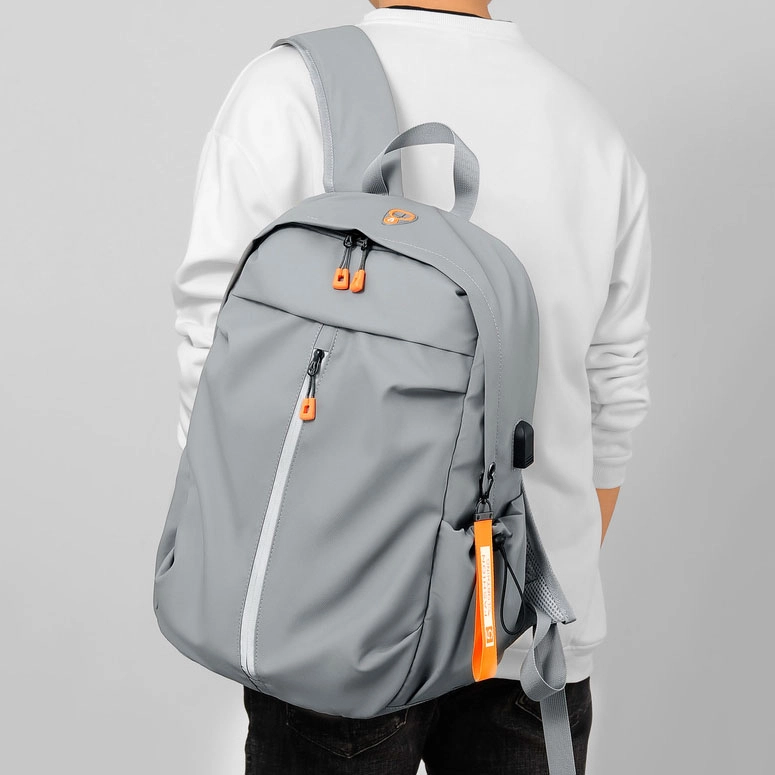三只小鸭 电脑简约高级商务高颜值 牛津布 双肩包 男款 黑色/灰色