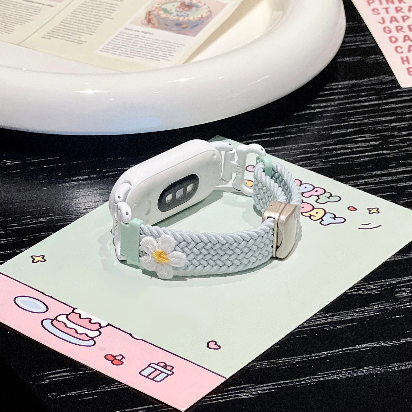 创意达 表带 小米适用 尼龙材质 清新耐用尼龙表带男女通用
